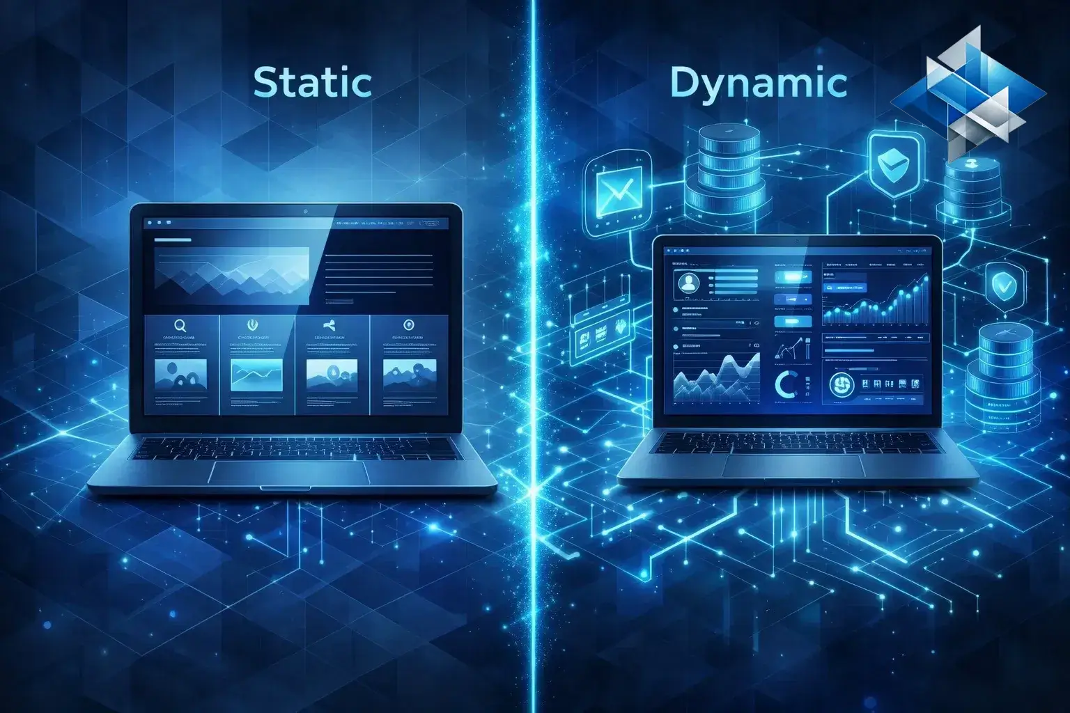 الفرق بين تصميم المواقع الثابتة والديناميكية: أيهما تختار؟