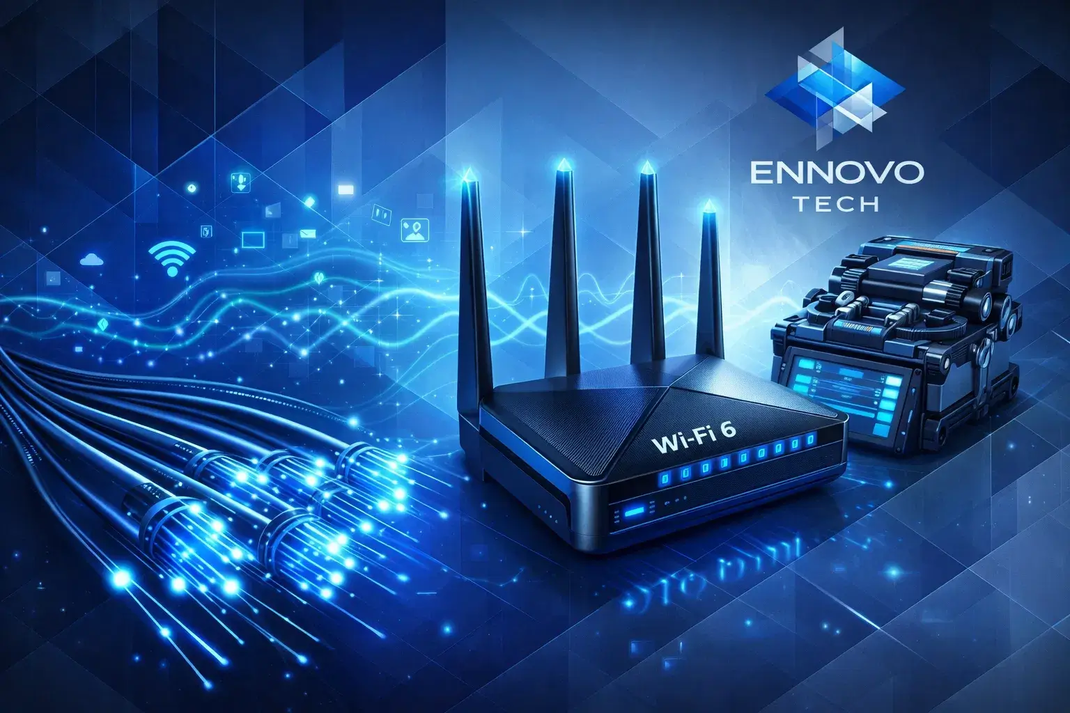 تمديد الفايبر وشبكات الإنترنت | لحام ومقويات واي فاي