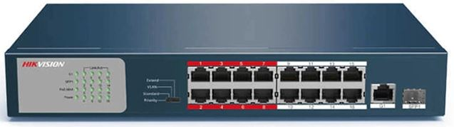 سويتش هيكفيجن 16 منفذ Smart PoE للمنطقة الشرقية – DS-3E1318P-EI