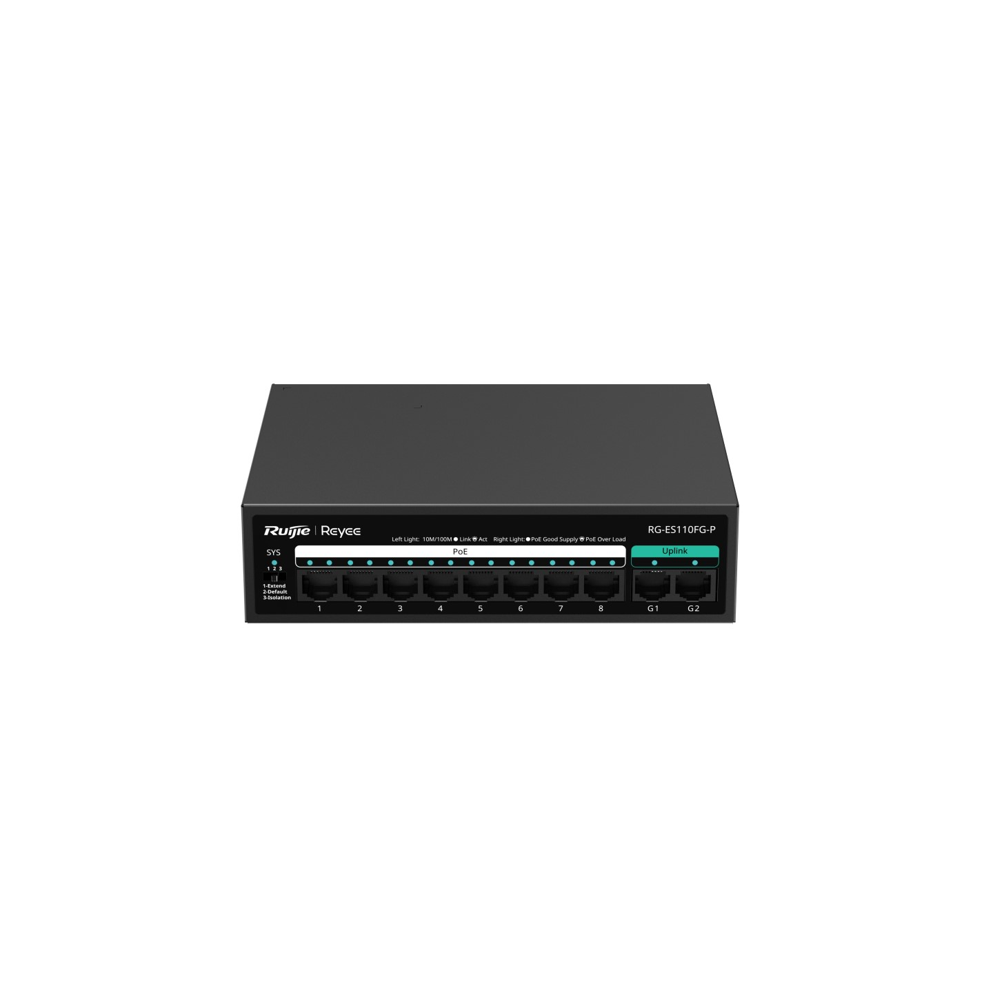 سويتش PoE Ruijie RG-ES118S-LP (16×FE + 2×Combo) بقدرة 120W