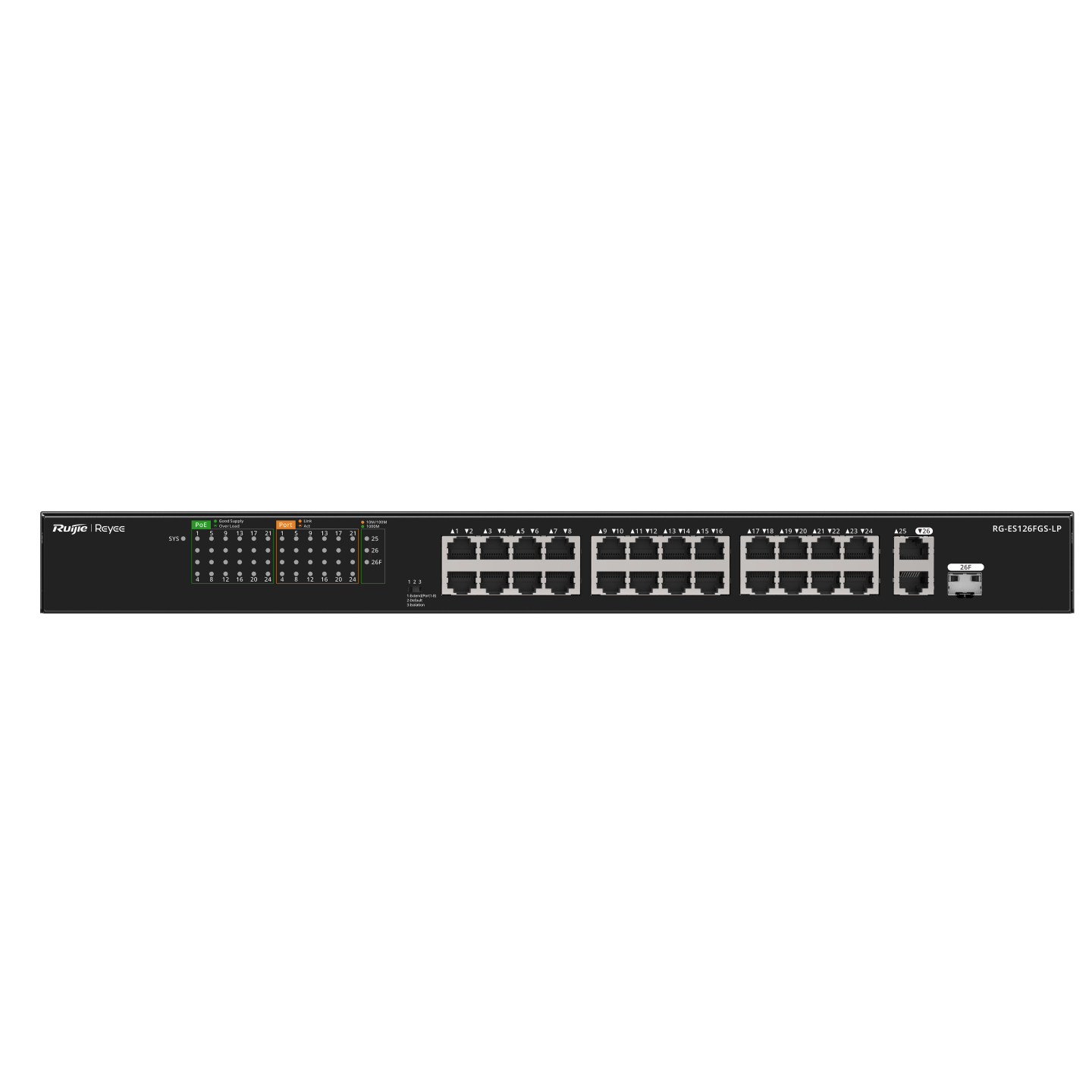 سويتش Ruijie RG-ES116G مكتبي 16 منفذ جيجابت (Steel)